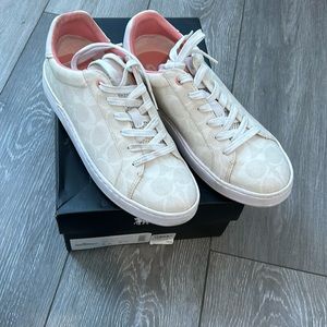 Coach sneakers ivory color size 8